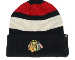 Cuff Beanies-47 Brand Boston Bruins Clubhouse Jennings 47 Beanie /White/Yellow Cuff - Black