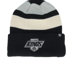 Cuff Beanies-47 Brand Boston Bruins Clubhouse Jennings 47 Beanie /White/Yellow Cuff - Black