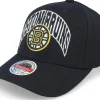 Adjustable-Mitchell & Ness Boston Bruins Letterman Classic Red Adjustable - Black