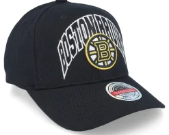 Adjustable-Mitchell & Ness Boston Bruins Letterman Classic Red Adjustable - Black