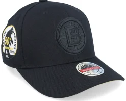 Adjustable-Mitchell & Ness Boston Bruins NHL Anniversary Patch Black Adjustable -