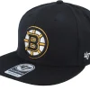 Snapback-47 Brand Boston Bruins No Shot 47 Captain Black Snapback -