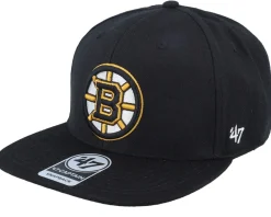 Snapback-47 Brand Boston Bruins No Shot 47 Captain Black Snapback -