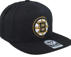 Snapback-47 Brand Boston Bruins No Shot 47 Captain Black Snapback -