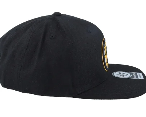 Snapback-47 Brand Boston Bruins No Shot 47 Captain Black Snapback -
