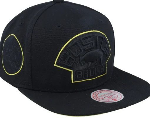 Snapback-Mitchell & Ness Boston Bruins Tc Bottoms Vintage Black Snapback -