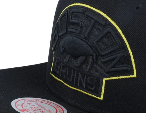 Snapback-Mitchell & Ness Boston Bruins Tc Bottoms Vintage Black Snapback -