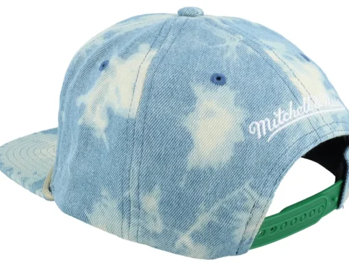 Clearance Mitchell & Ness Boston Celtics Acid Wash Snapback - Blue