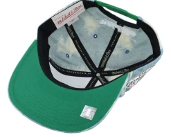 Clearance Mitchell & Ness Boston Celtics Acid Wash Snapback - Blue