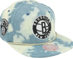 Clearance Mitchell & Ness Boston Celtics Acid Wash Snapback - Blue