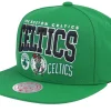 Snapback-Mitchell & Ness Boston Celtics Champ Stack Green Snapback -