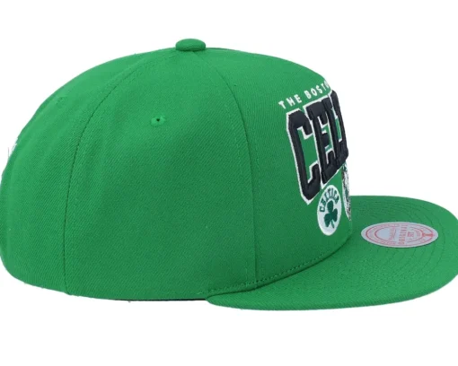 Snapback-Mitchell & Ness Boston Celtics Champ Stack Green Snapback -