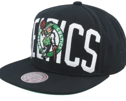Snapback-Mitchell & Ness Boston Celtics Full Frontal Black Snapback -