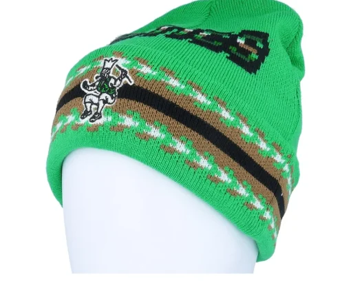 Cuff Beanies-Mitchell & Ness Boston Celtics Game On Knit Green Cuff -