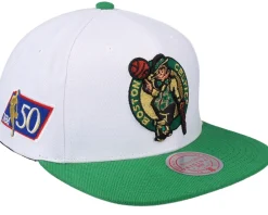 Clearance Mitchell & Ness Boston Celtics Nba 50th Anniversity White/green Snapback -