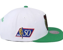 Clearance Mitchell & Ness Boston Celtics Nba 50th Anniversity White/green Snapback -