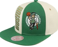 Snapback-Mitchell & Ness Boston Celtics Pop Panel Off White/ Snapback - Green