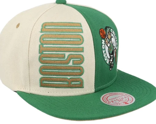 Snapback-Mitchell & Ness Boston Celtics Pop Panel Off White/ Snapback - Green
