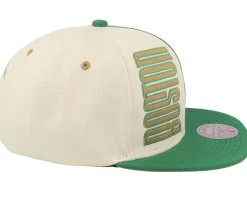 Snapback-Mitchell & Ness Boston Celtics Pop Panel Off White/ Snapback - Green