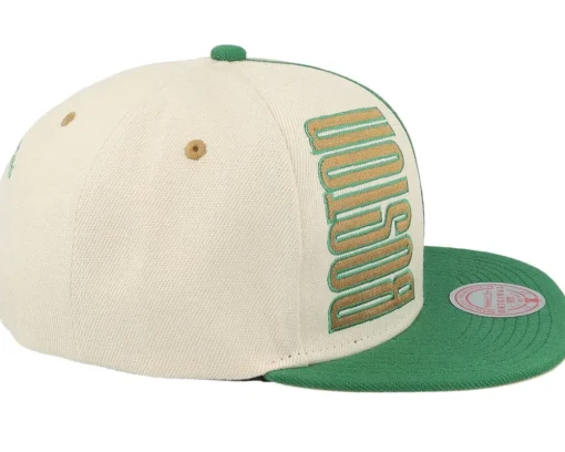 Snapback-Mitchell & Ness Boston Celtics Pop Panel Off White/ Snapback - Green