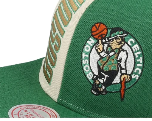 Snapback-Mitchell & Ness Boston Celtics Pop Panel Off White/ Snapback - Green
