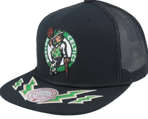 Trucker-Mitchell & Ness Boston Celtics Recharge Black Trucker -