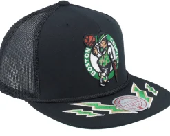 Trucker-Mitchell & Ness Boston Celtics Recharge Black Trucker -