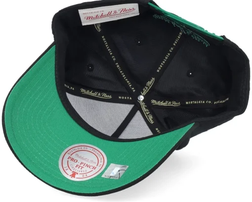 Adjustable-Mitchell & Ness Boston Celtics Shady Suede Pro Black A-frame Adjustable -