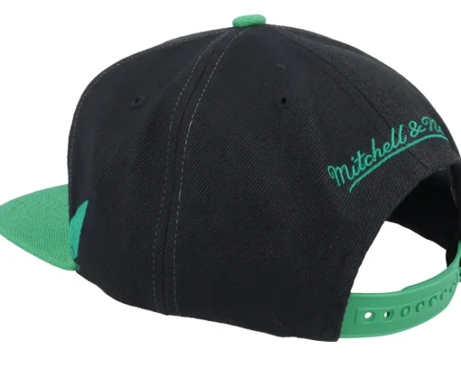 Snapback-Mitchell & Ness Boston Celtics Sharktooth Black/Green Snapback -