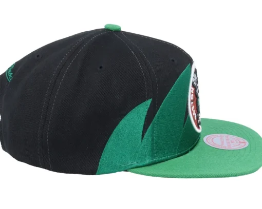 Snapback-Mitchell & Ness Boston Celtics Sharktooth Black/Green Snapback -