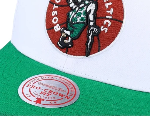 Adjustable-Mitchell & Ness Boston Celtics Team 2 Tone 2.0 Pro /Green Adjustable - White
