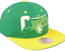 Snapback-Mitchell & Ness Boston Celtics Varsity Letter /Yellow Snapback - Green