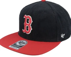Snapback-47 Brand Boston Red Sox Thick Cord Captain Black/Red Snapback -