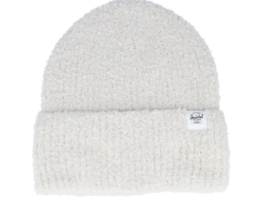 Cuff Beanies-Herschel Boucle Beanie Cuff - White
