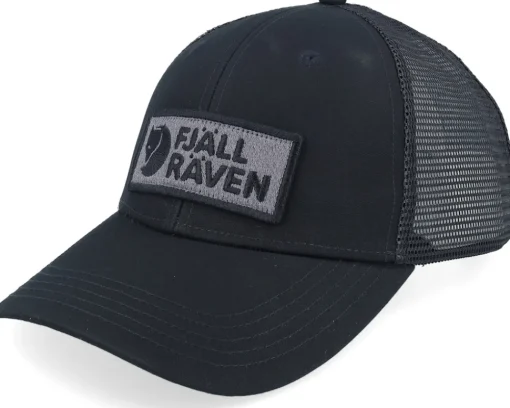 Online Fjällräven Box Logo Långtradarkeps Black Trucker -