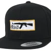 Snapback-GUNS n SKULLS Box-AK47 Black Snapback -