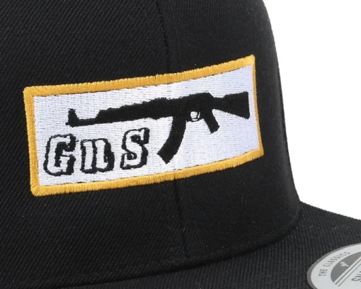 Snapback-GUNS n SKULLS Box-AK47 Black Snapback -
