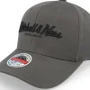 Adjustable-Mitchell & Ness Branded Pinscript Charcoal Grey Adjustable -