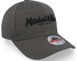 Adjustable-Mitchell & Ness Branded Pinscript Charcoal Grey Adjustable -