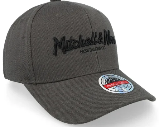 Adjustable-Mitchell & Ness Branded Pinscript Charcoal Grey Adjustable -