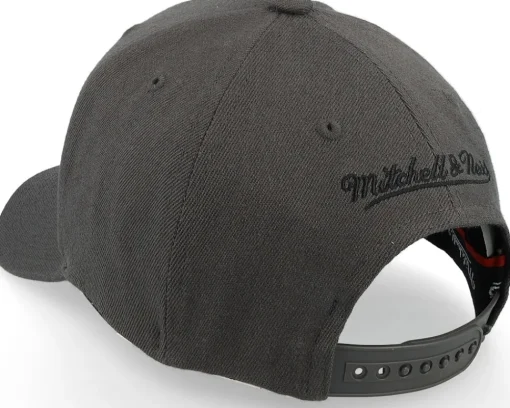 Adjustable-Mitchell & Ness Branded Pinscript Charcoal Grey Adjustable -