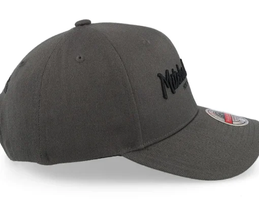 Adjustable-Mitchell & Ness Branded Pinscript Charcoal Grey Adjustable -