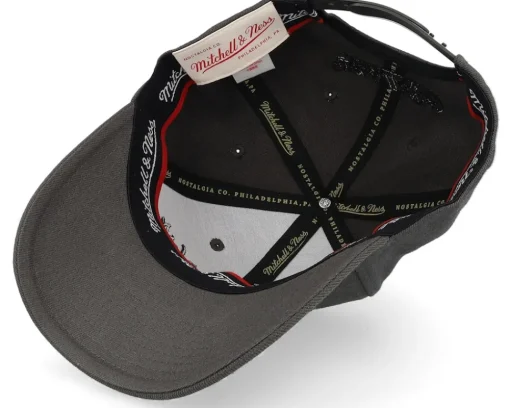 Adjustable-Mitchell & Ness Branded Pinscript Charcoal Grey Adjustable -