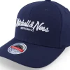 Online Mitchell & Ness Branded Pinscript Navy/White Adjustable -