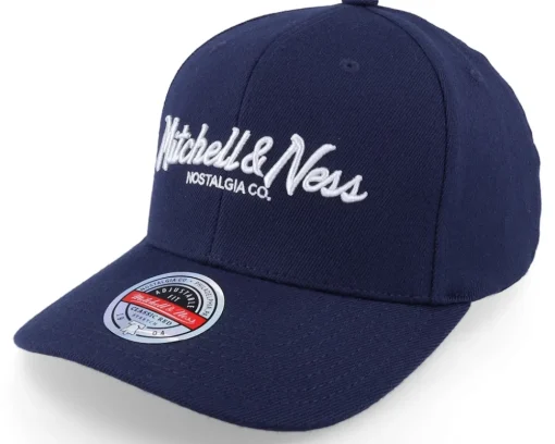 Online Mitchell & Ness Branded Pinscript Navy/White Adjustable -
