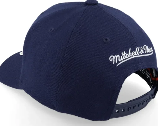 Online Mitchell & Ness Branded Pinscript Navy/White Adjustable -