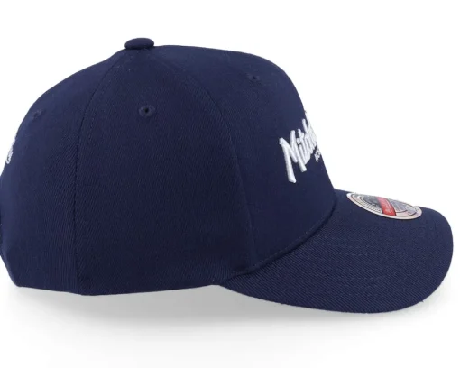 Online Mitchell & Ness Branded Pinscript Navy/White Adjustable -