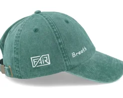 Dad Cap-Fair Breath Side Logo Washed Dad Cap - Green