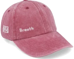 Best Fair Breath Side Logo Washed Dad Cap - Red