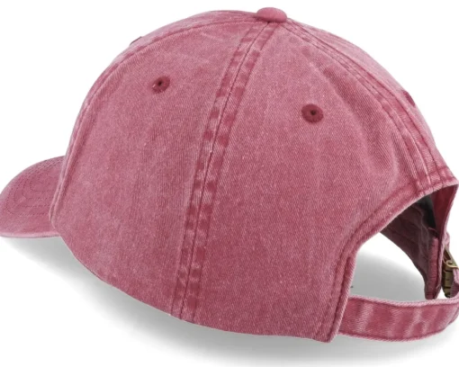Best Fair Breath Side Logo Washed Dad Cap - Red